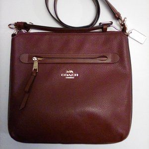 Coach red leather cross-body, very good condition